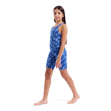 Arena Girls Wave Legged Swimsuit whole body view showing mid thigh leg length