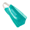 A single Arena Flex swim fin in a translucent teal color with a white loop handle, shown on a plain white background.