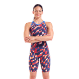 Arena Carbon Air3 OB Kneesuit - Aqua Gleam Red / Blue