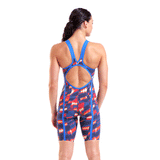 Arena Carbon Air3 OB Kneesuit - Aqua Gleam Red / Blue