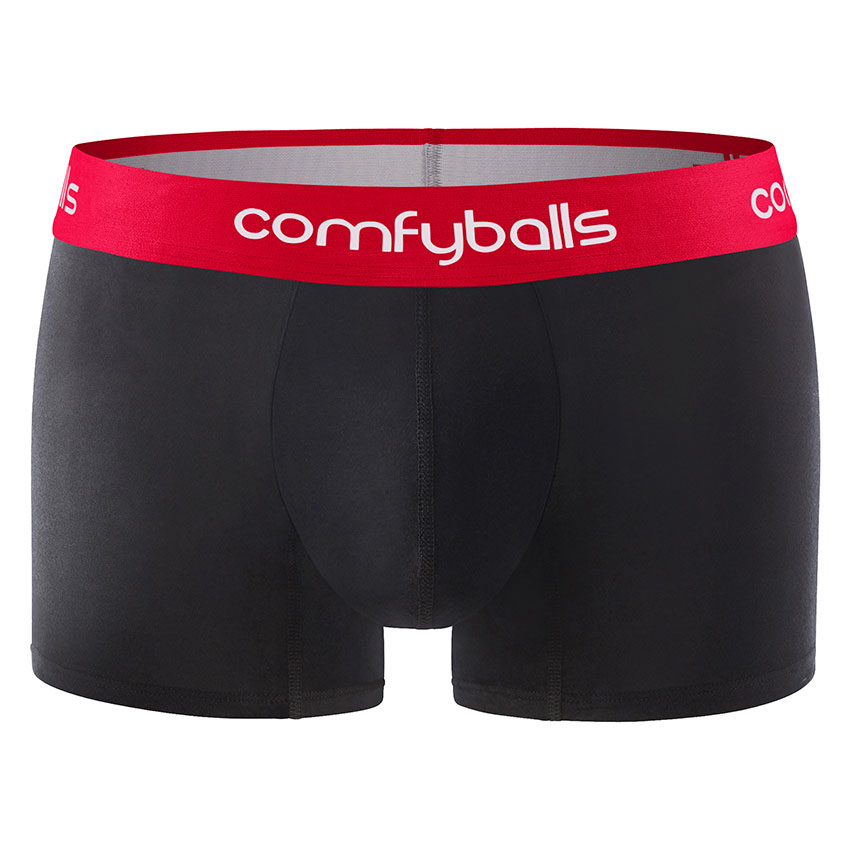 Comfyballs Black Cotton Boxer - Regular