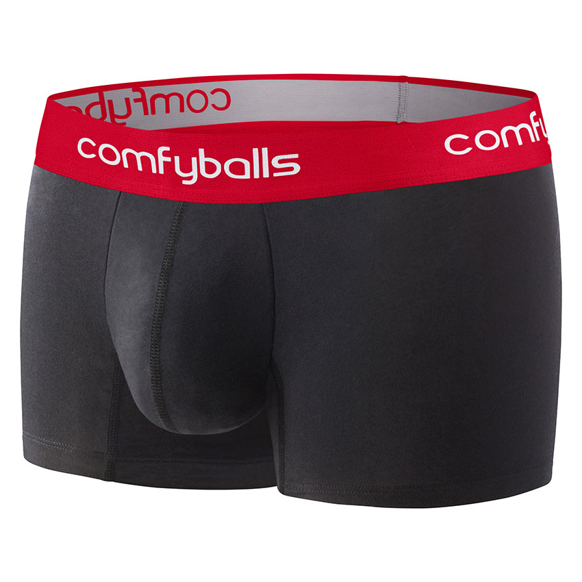 Comfyballs Black Cotton Boxer - Regular