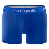 Comfyballs Blue Cotton Boxer - Long