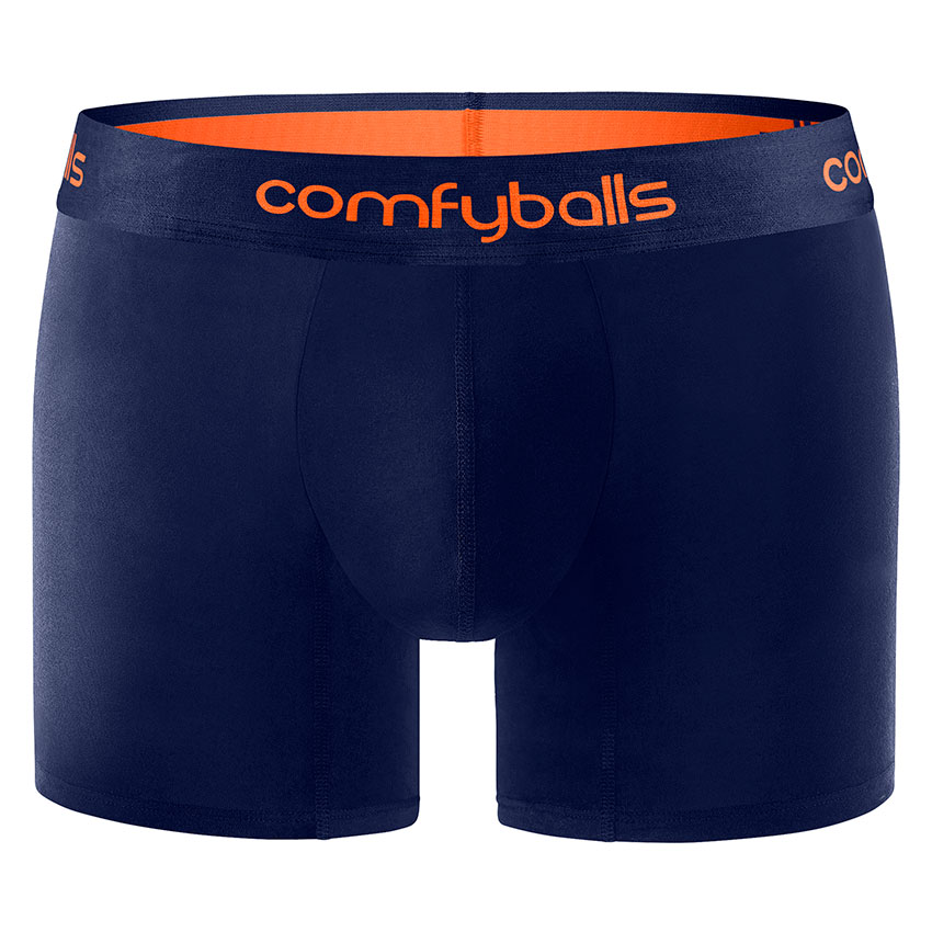 Comfyballs Navy Cotton Boxer - Long