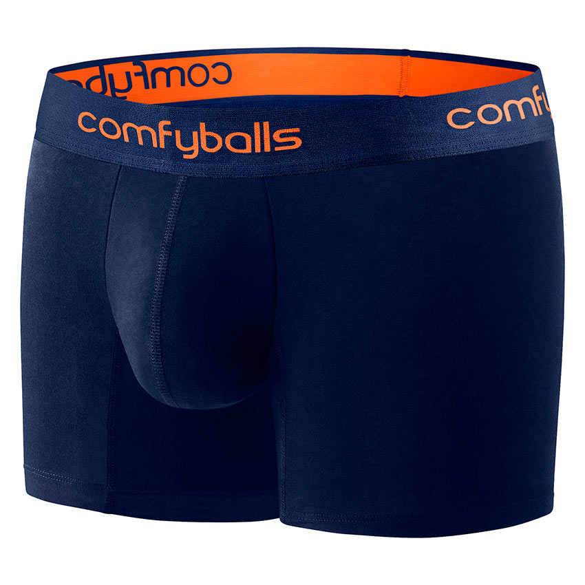 Comfyballs Navy Cotton Boxer - Long