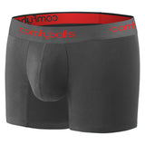 Comfyballs Charcoal/Red Cotton Boxer - Long
