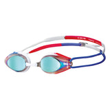 Red White Blue Arena Tracks JUNIOR Mirrored Goggles