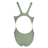 Arena 'Solid Tech' High Leg Green Swimsuit