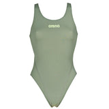 Arena 'Solid Tech' High Leg Green Swimsuit