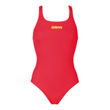 Arena 'Solid Pro' Medium Leg Fluo Red Swimsuit