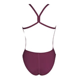 Arena Solid Light Tech Red Wine High Leg Swimsuit