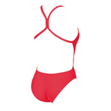Arena 'Solid Light Tech' Fluo Red High Leg Swimsuit