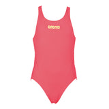 Arena Solid Swim Tech Girls Fluo Red Swimsuit