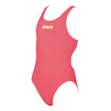 Arena Solid Swim Tech Girls Fluo Red Swimsuit