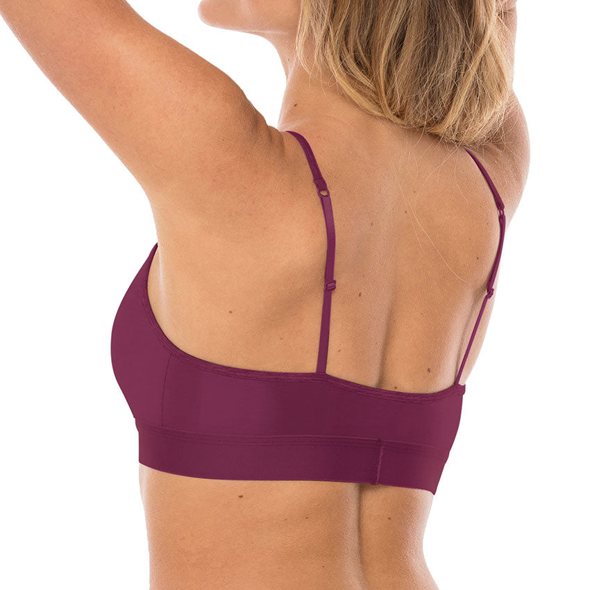 Comfy Wood Strap Bra - Purple