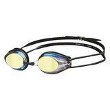 Arena Gold Black Tracks Mirror Racing Goggles