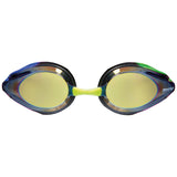 Arena Blue Green Tracks Mirror Racing Goggles