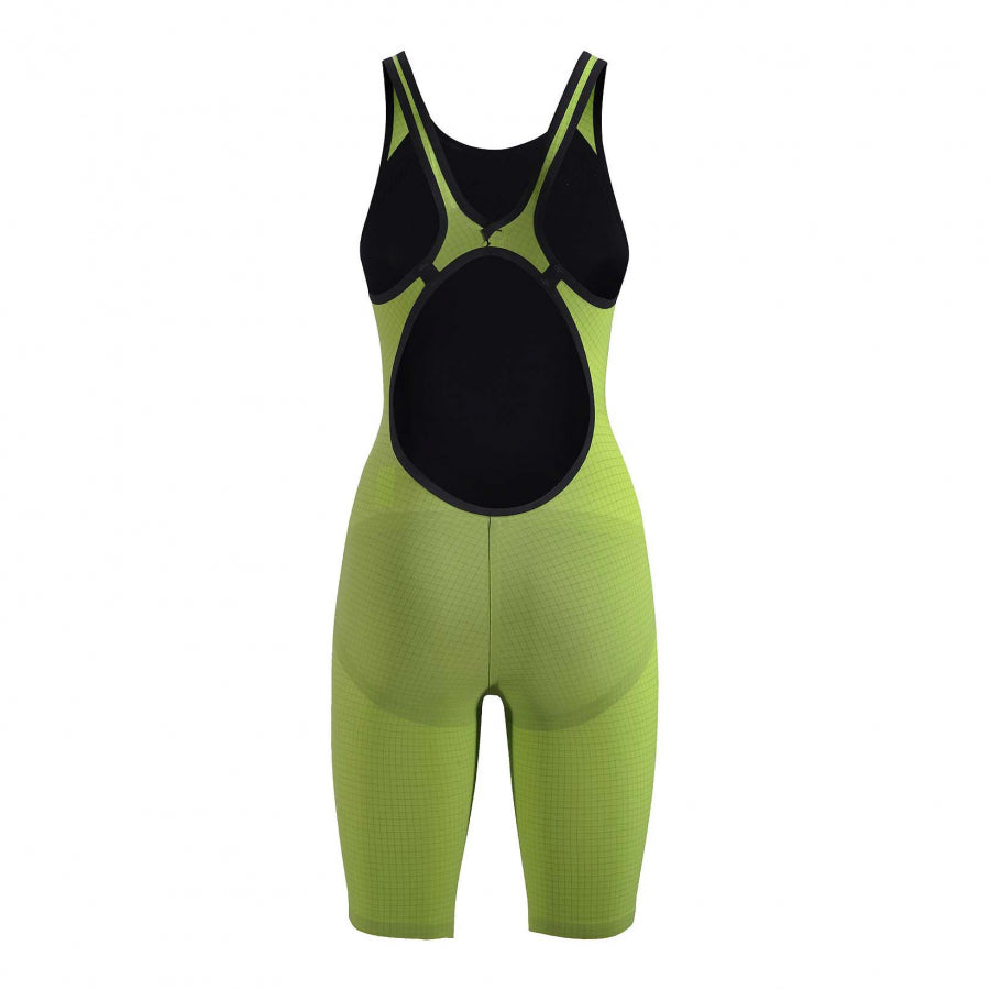 Arena Carbon Pro Open Back Short Leg Suit - Acid Green BACK