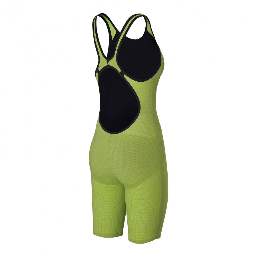 Arena Carbon Pro Open Back Short Leg Suit - Acid Green SIDE 2