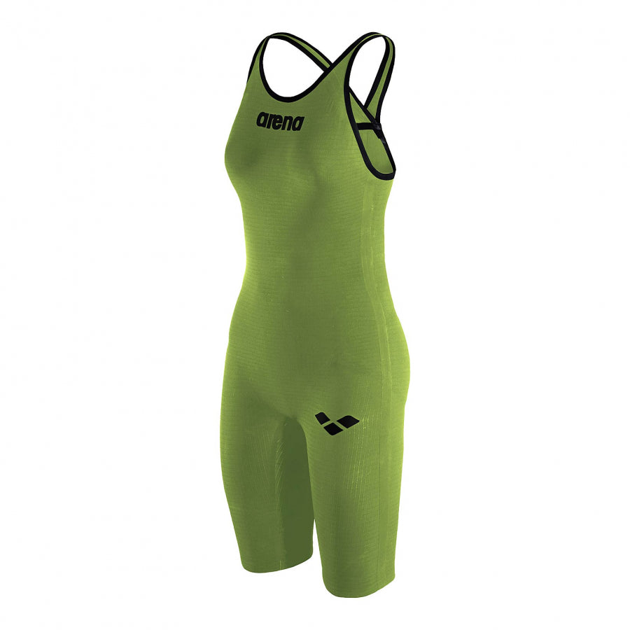 Arena Carbon Pro Closed Back Short Leg Suit - Acid GreenSIDE 1