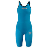 Arena Carbon Pro 2 Open Back Short Leg Suit - Cyan Blue