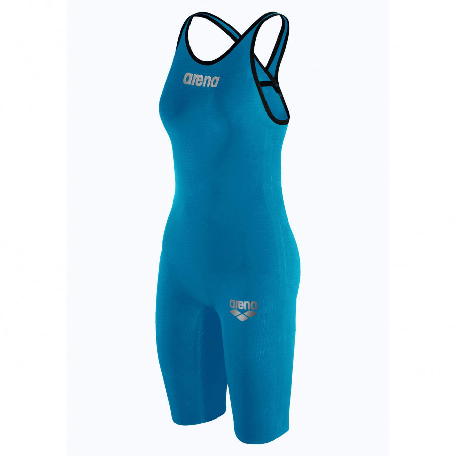 Arena Carbon Pro 2 Closed Back Short Leg Suit - Cyan Blue