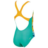 Arena Brasil Girls Swimsuit - Green / Orange