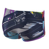 Arena Cars junior low waist navy blue swim shorts