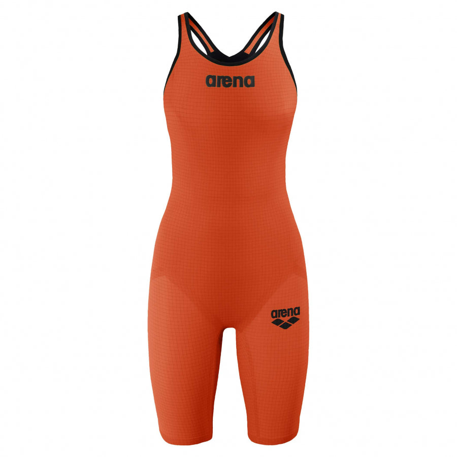 Arena Carbon Pro 2 Closed Back Short Leg Suit - Orange