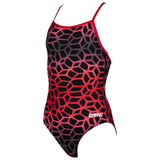 Arena Polycarbonite II Girls Swimsuit - Red