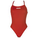 Arena 'Solid LightTech' High Leg Red Swimsuit