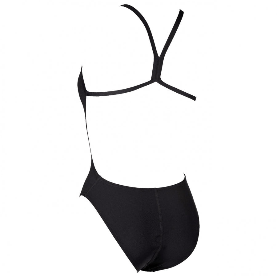 Arena 'Solid LightTech' High Leg Black Swimsuit
